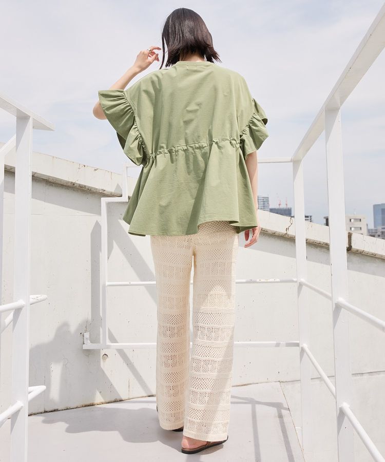 AMERICAN HOLIC「【水陸両用】UVカット袖フリルプルオーバー」|Tシャツ・カットソー|