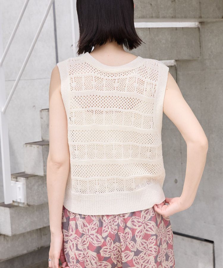 AMERICAN HOLIC「【前後2WAY】レース編みニットベスト」|ベスト・ジレ|