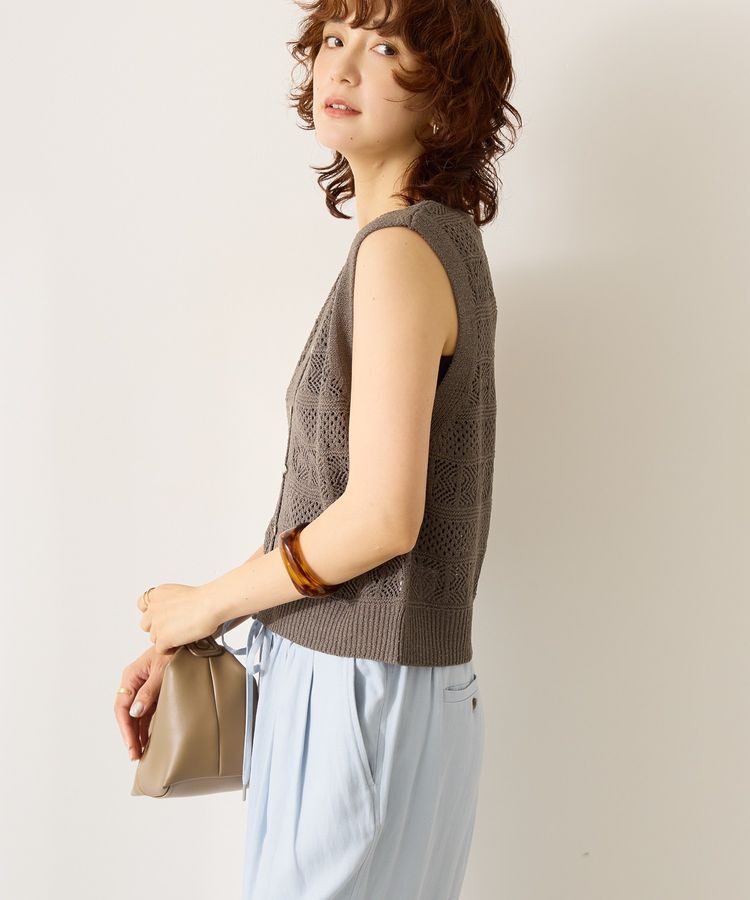 AMERICAN HOLIC「【前後2WAY】レース編みニットベスト」|ベスト・ジレ|