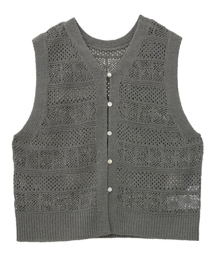 AMERICAN HOLIC「【前後2WAY】レース編みニットベスト」|ベスト・ジレ|