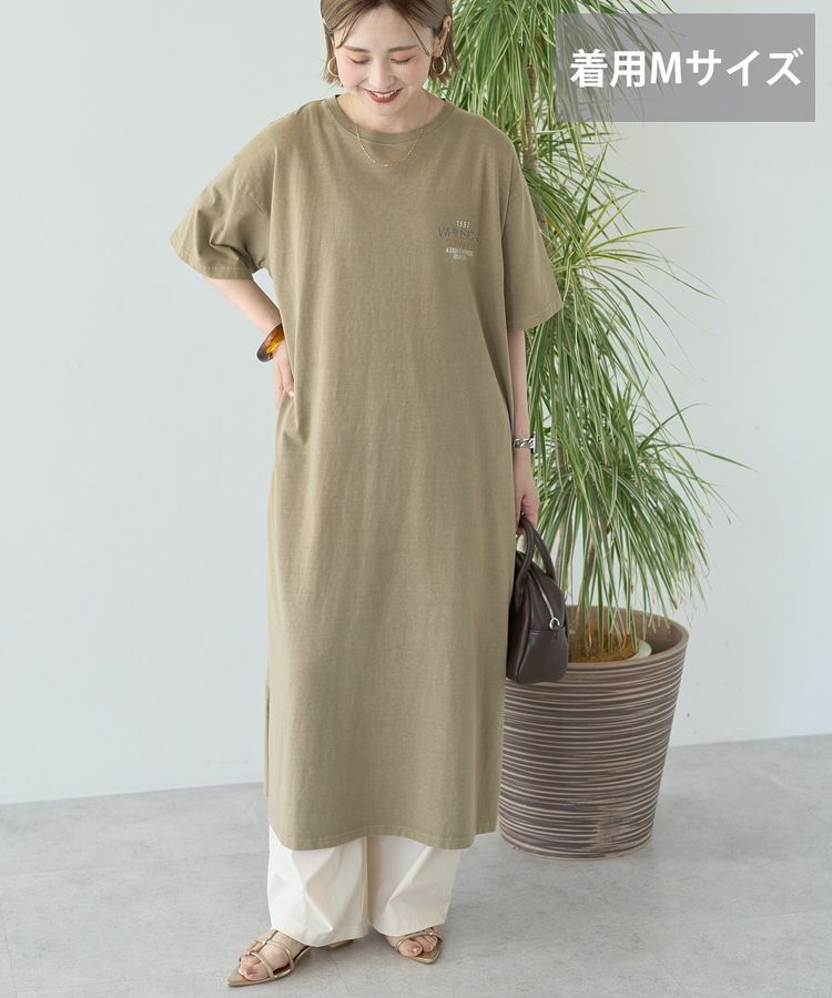 AMERICAN HOLIC「【選べる丈】ツアーロゴ加工Tワンピース」|ワンピース|Beige