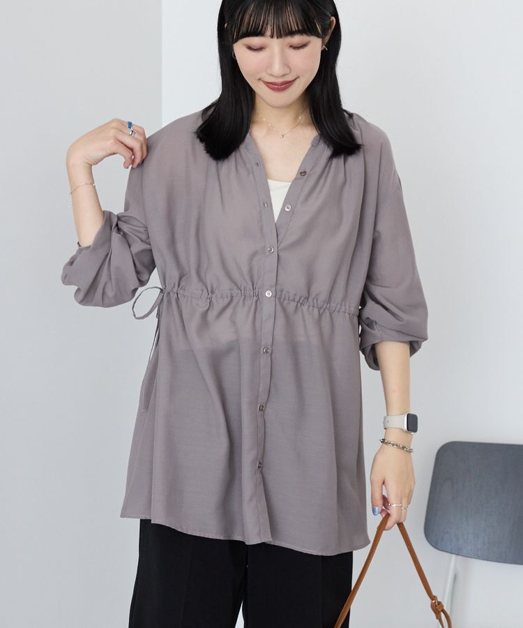 AMERICAN HOLIC「シアーウエストドロストロングシャツ/チュニック」|シャツ・ブラウス|