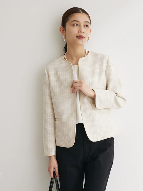 Green Parks「ef-de　ツィード風ノーカラージャケット」|その他|