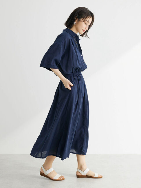 Green Parks「I　襟付きワンピース」|ワンピース|Dark Navy