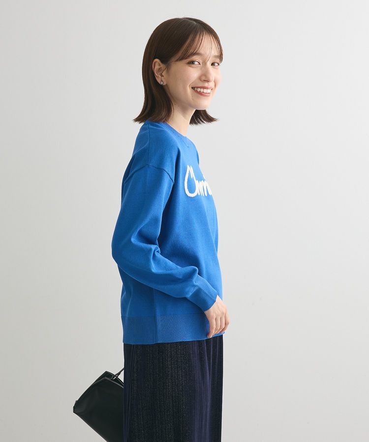 Green Parks「洗える さがら刺しゅうロゴニットプルオーバー」|ニット・セーター|