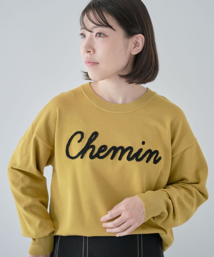 Green Parks「洗える さがら刺しゅうロゴニットプルオーバー」|ニット・セーター|Light Green