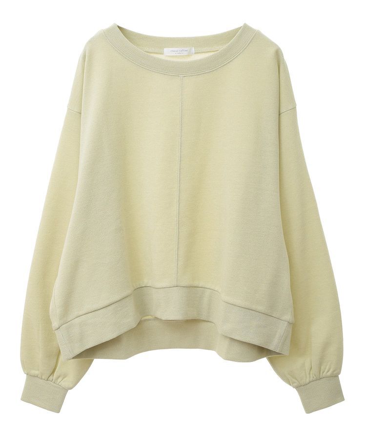 Green Parks「ショート丈ラメ裏毛ボートネックプルオーバー」|Tシャツ・カットソー|