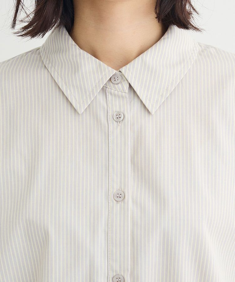 Green Parks「イージーケア裾ドロストシャツ」|シャツ・ブラウス|