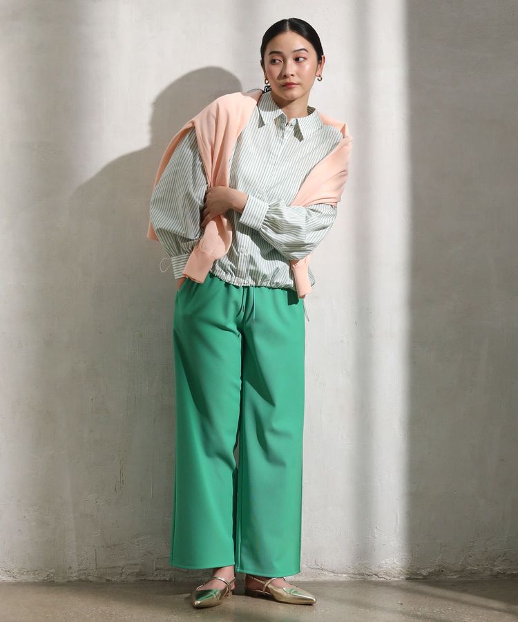 Green Parks「イージーケア裾ドロストシャツ」|シャツ・ブラウス|