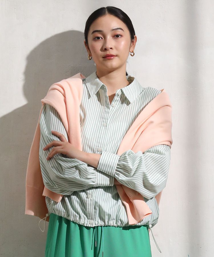 Green Parks「イージーケア裾ドロストシャツ」|シャツ・ブラウス|