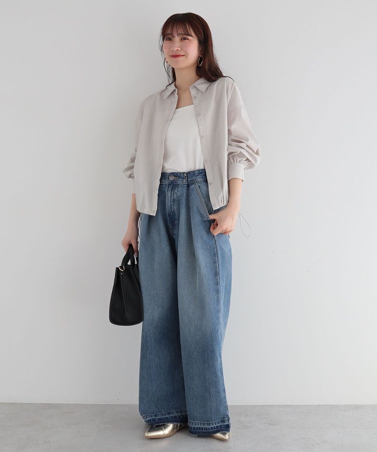 Green Parks「イージーケア裾ドロストシャツ」|シャツ・ブラウス|