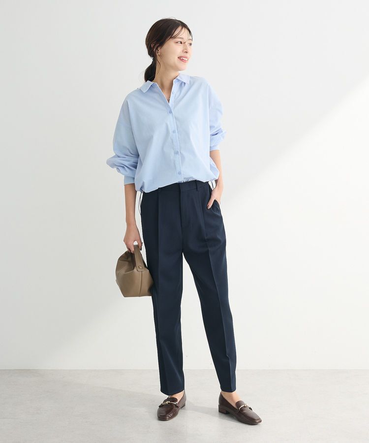 Green Parks「イージーケア裾ドロストシャツ」|シャツ・ブラウス|