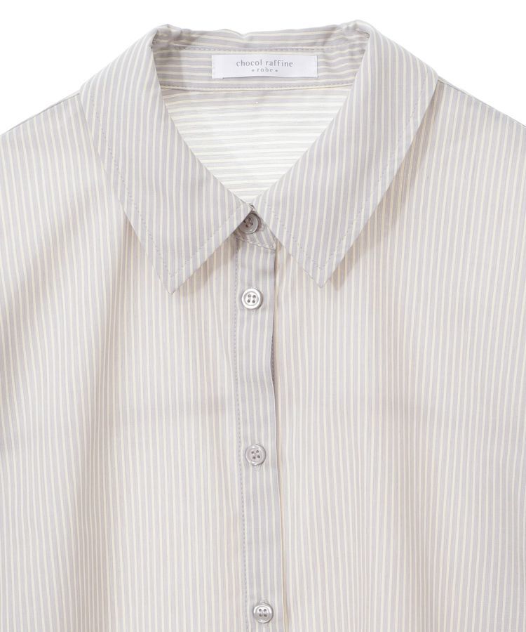 Green Parks「イージーケア裾ドロストシャツ」|シャツ・ブラウス|