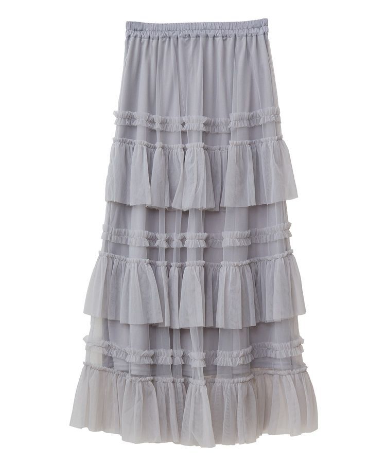 Green Parks「・ELENCARE DUEチュールフリルティアードスカート」|スカート|