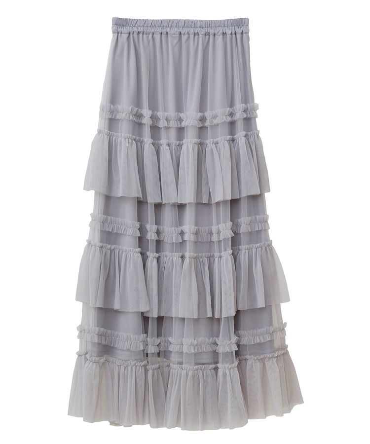 Green Parks「・ELENCARE DUEチュールフリルティアードスカート」|スカート|