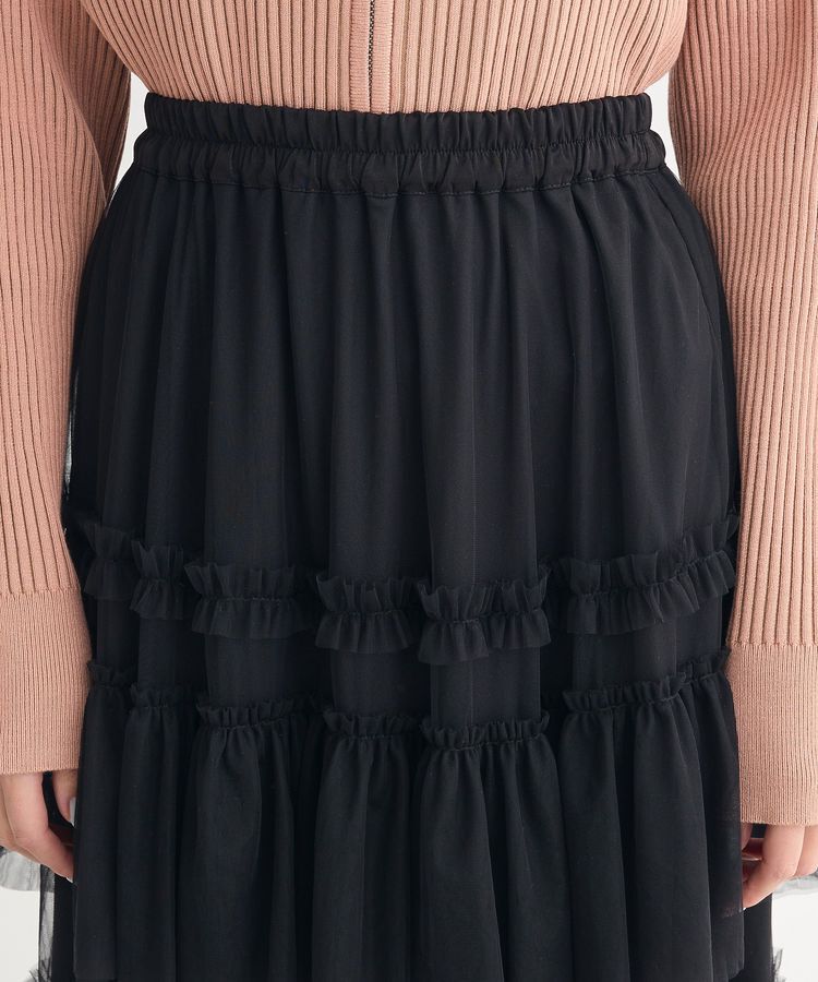 Green Parks「・ELENCARE DUEチュールフリルティアードスカート」|スカート|