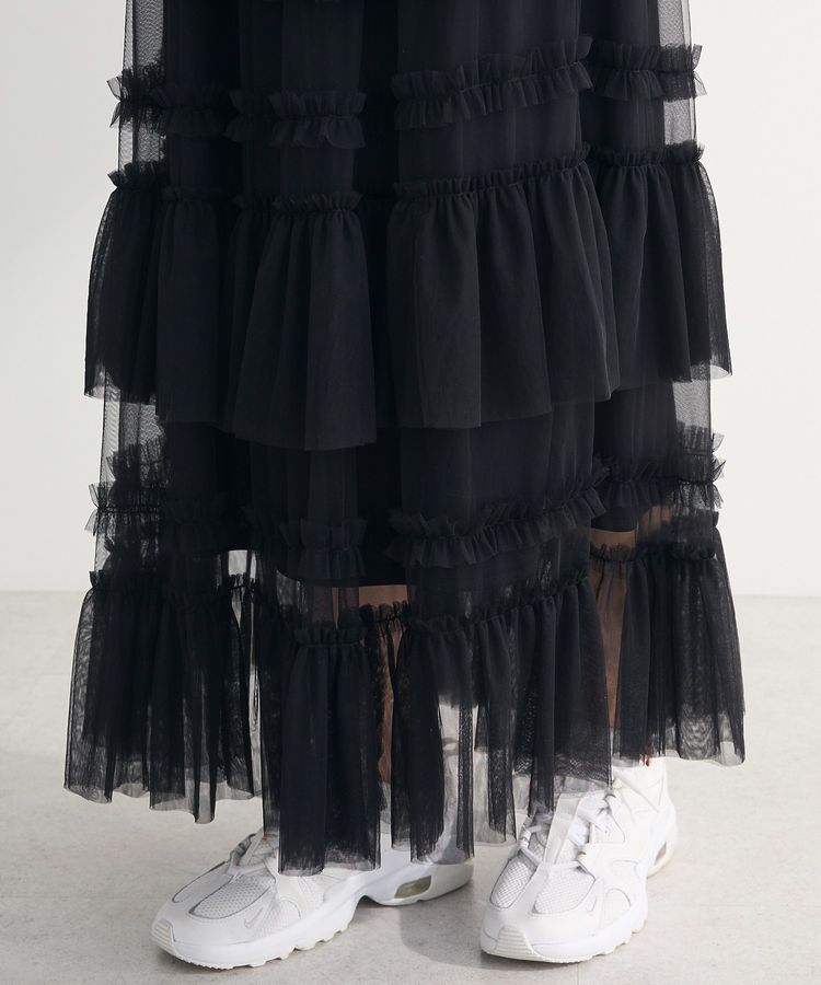 Green Parks「・ELENCARE DUEチュールフリルティアードスカート」|スカート|