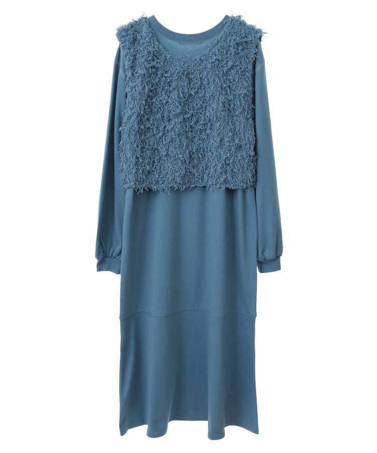 Green Parks「SET2点ベスト+配色ステッチワンピース」|ワンピース|