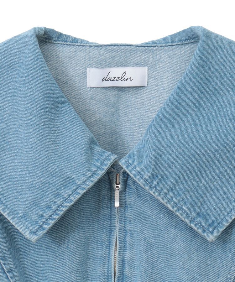 Green Parks「dazzlin 襟付きデニムショートzipブルゾン」|ブルゾン・スタジャン|