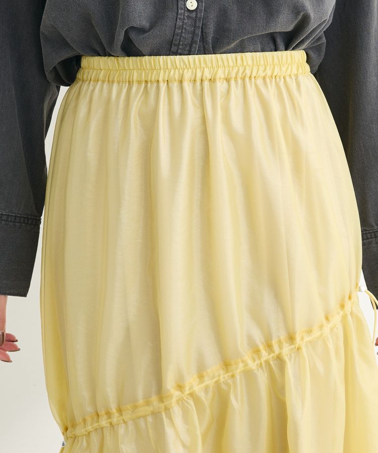 Green Parks「シアーシャイニードロストティアードスカート」|スカート|