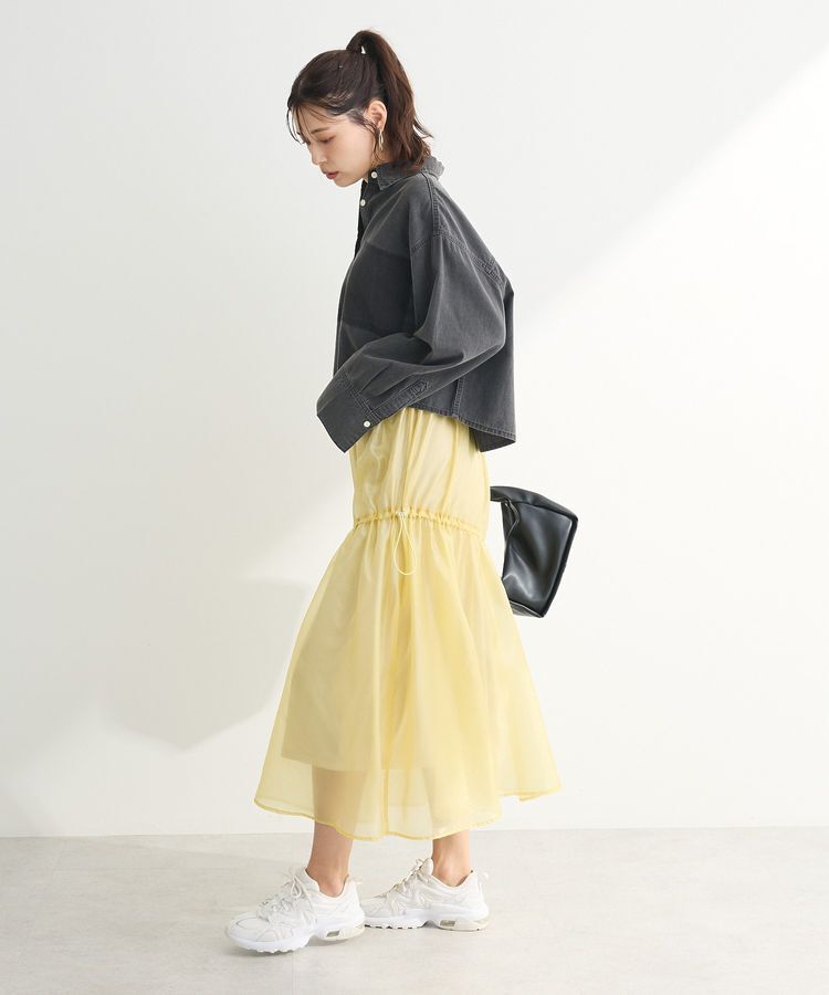 Green Parks「シアーシャイニードロストティアードスカート」|スカート|