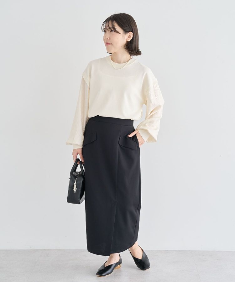 Green Parks「きれいシルエット フラップ付きナロースカート」|スカート|