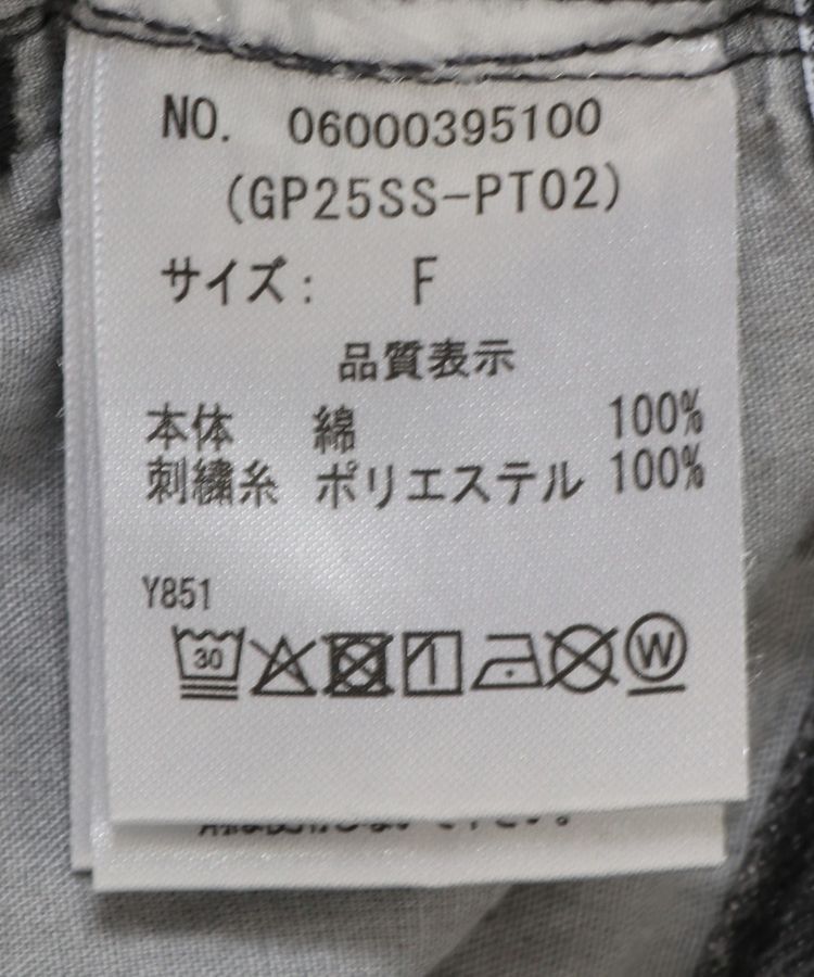 Green Parks「・DOUBLE FLAGS サイドリボン刺繍デニム」|デニム|