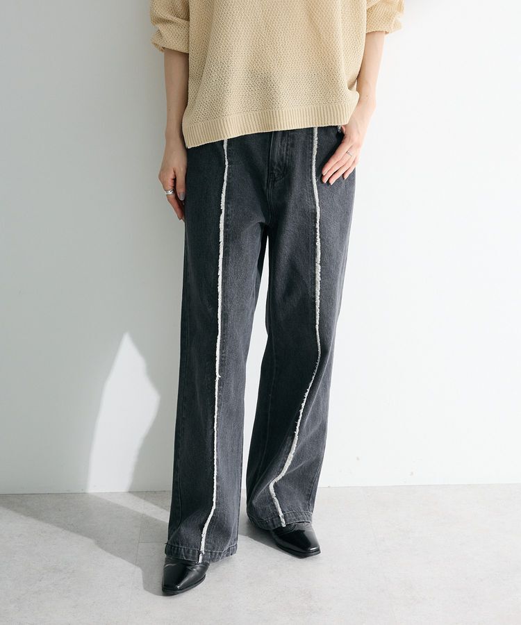 Green Parks「・DOUBLE FLAGS センターフリンジラインデニム」|デニム|