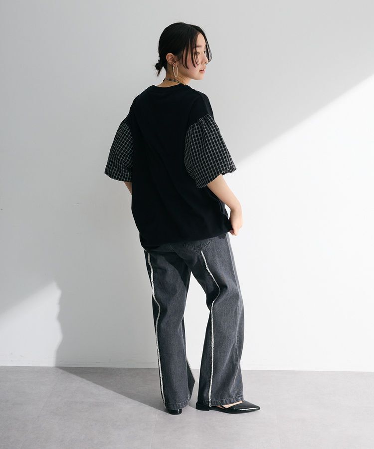 Green Parks「・DOUBLE FLAGS センターフリンジラインデニム」|デニム|