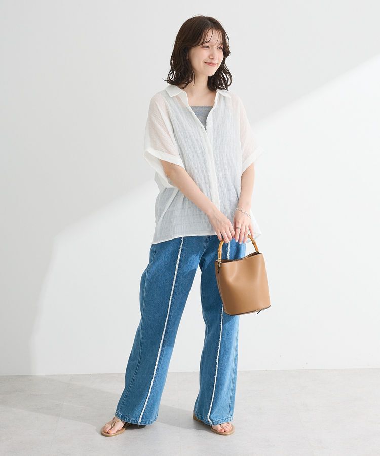 Green Parks「・DOUBLE FLAGS センターフリンジラインデニム」|デニム|