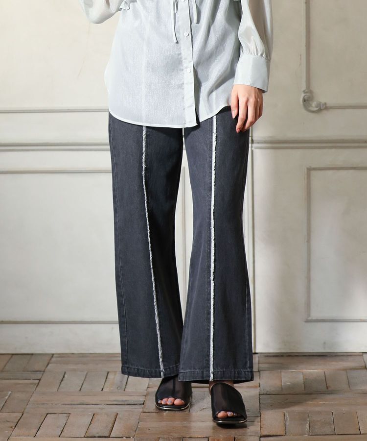 Green Parks「・DOUBLE FLAGS センターフリンジラインデニム」|デニム|
