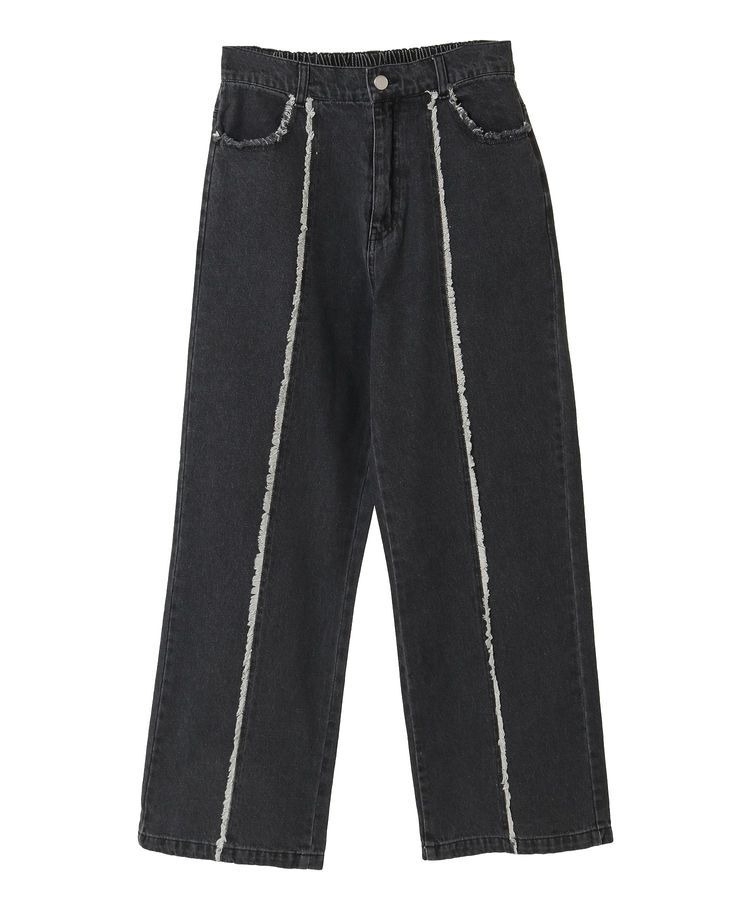 Green Parks「・DOUBLE FLAGS センターフリンジラインデニム」|デニム|