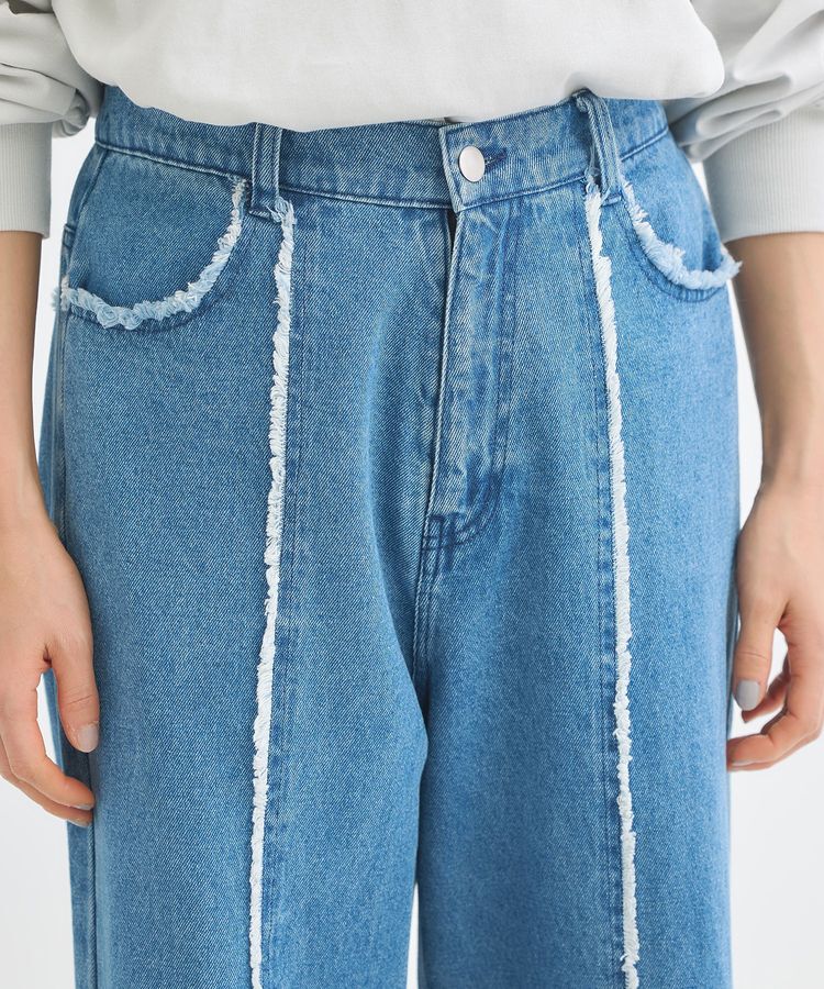 Green Parks「・DOUBLE FLAGS センターフリンジラインデニム」|デニム|