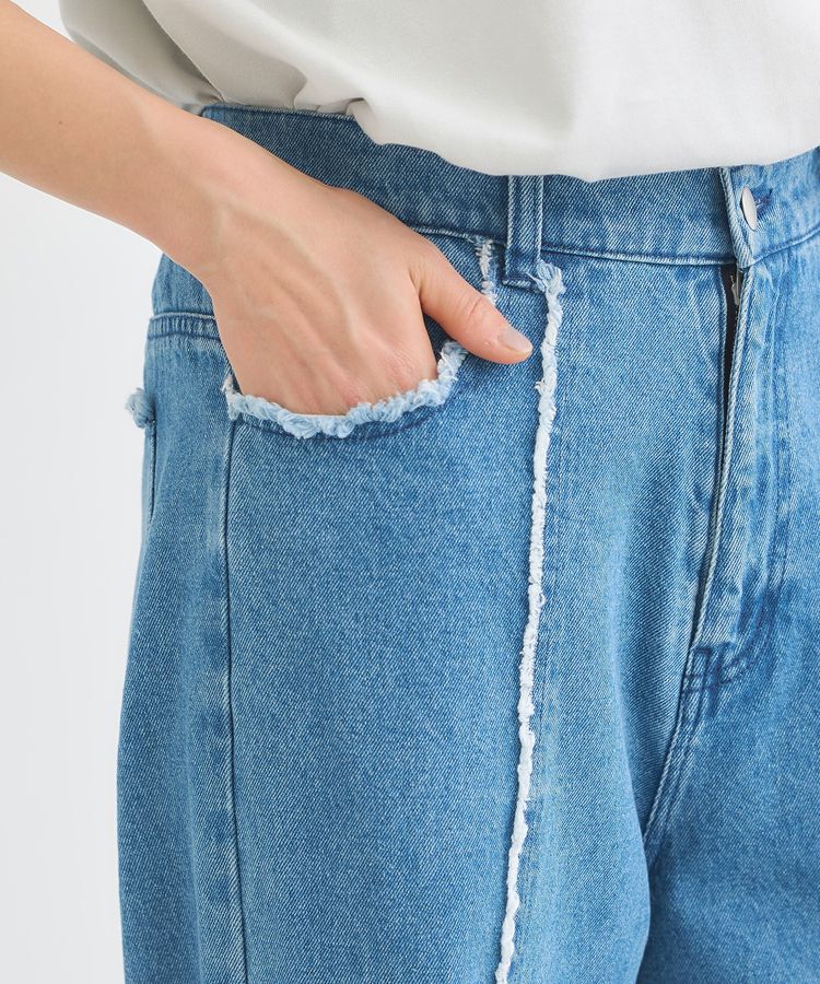 Green Parks「・DOUBLE FLAGS センターフリンジラインデニム」|デニム|