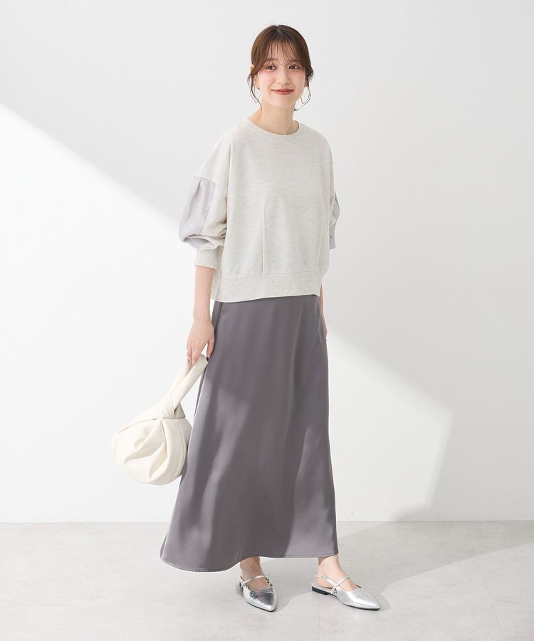 Green Parks「箔プリントドッキング裏毛プルオーバー」|スウェット・ジャージ|