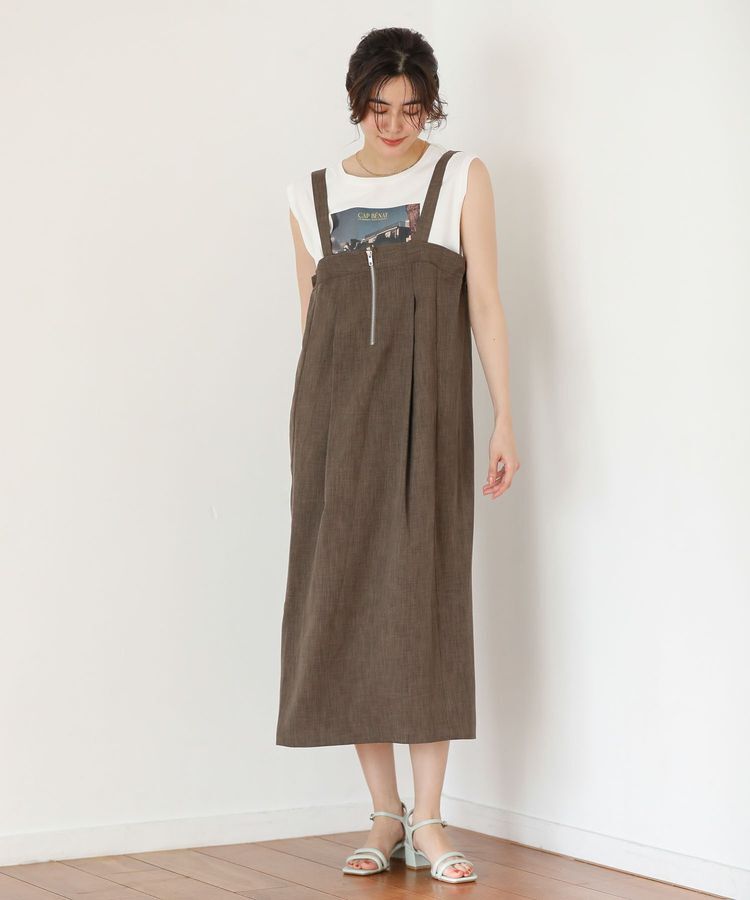 Green Parks「マルチWAYフロントzipサロペットスカート」|スカート|