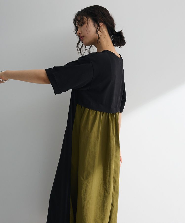 Green Parks「ナイロンドッキングロゴワンピース」|ワンピース|