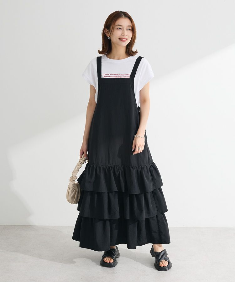 Green Parks「・ELENCARE DUE ティアードサロペット」|オールインワン|Black