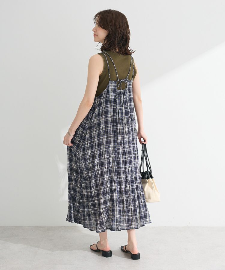 Green Parks「インド綿 ボリュームキャミワンピース」|ワンピース|