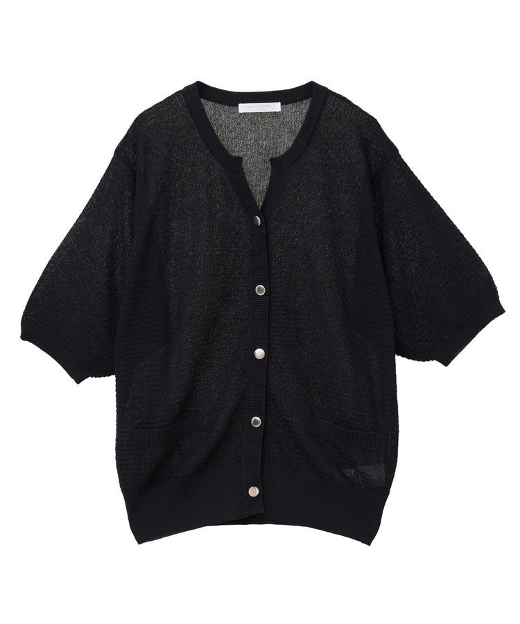 Green Parks「スキッパー半袖ニットカーディガン」|カーディガン|