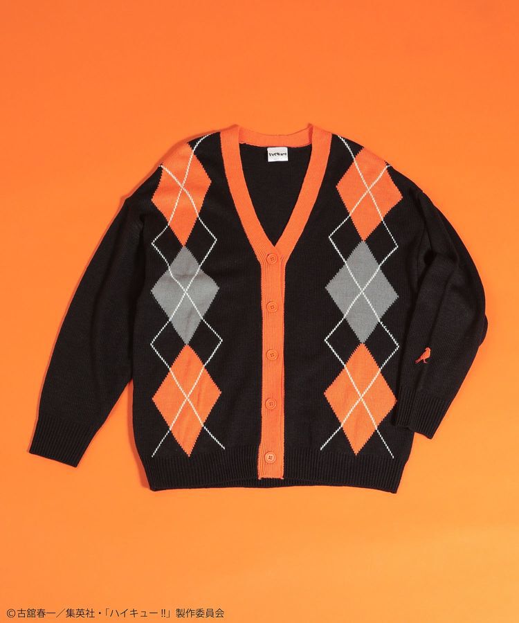 Green Parks「ハイキュー!! アーガイルカーディガン」|カーディガン|Black