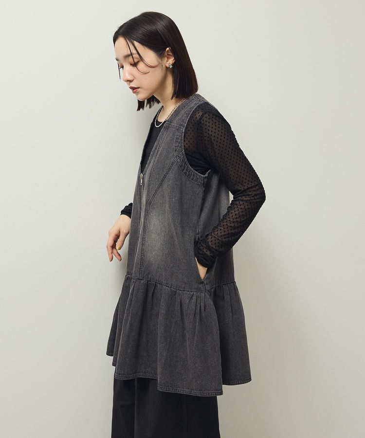 Green Parks「・SUGAR SPOON W-ZIPデニムミニワンピ」|ワンピース|