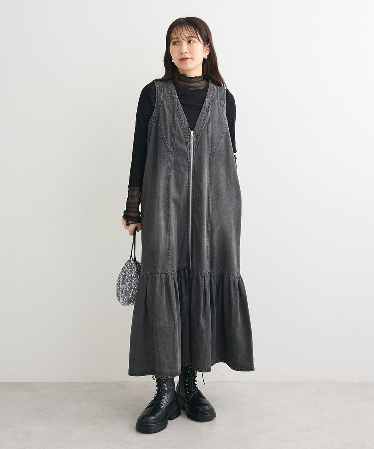 Green Parks「・SUGAR SPOON W-ZIPデニムロングワンピ」|ワンピース|