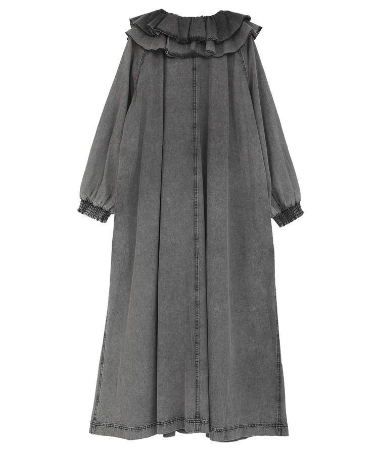 Green Parks「■ESCAR デニムラッフルカラーワンピース」|ワンピース|