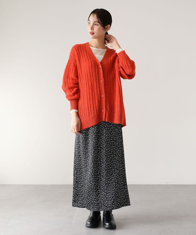 Green Parks「すっきり見えシルエットサテンナロースカート」|タイト|