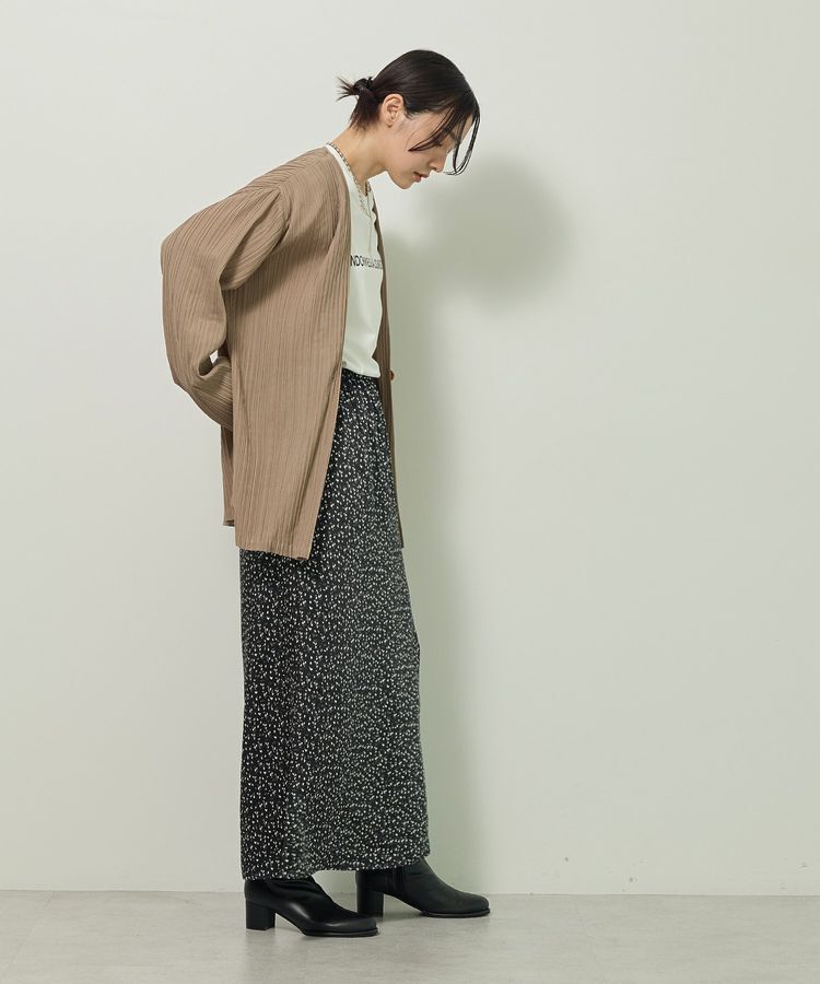 Green Parks「すっきり見えシルエットサテンナロースカート」|タイト|