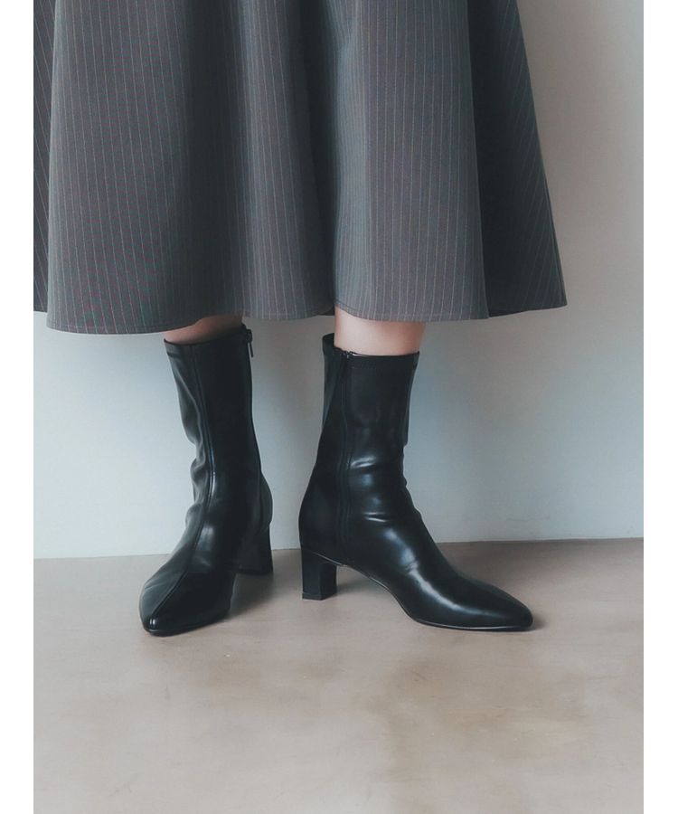 YECCA VECCA「ストレッチミドル丈ブーツ」|ショートブーツ|
