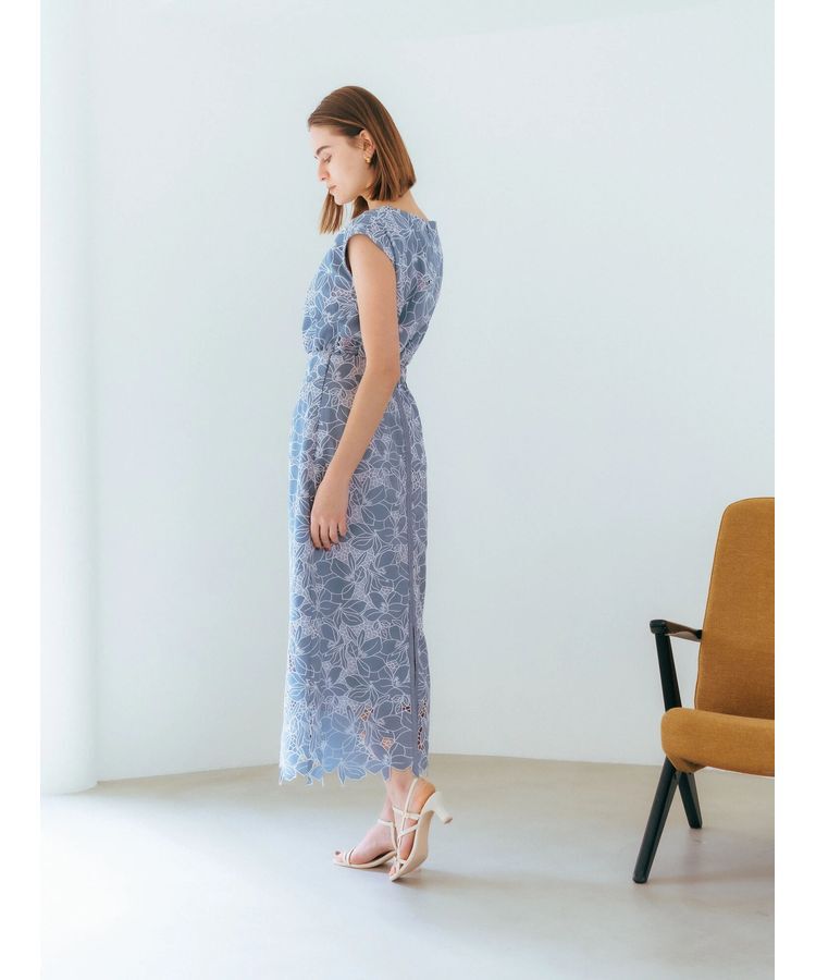 YECCA VECCA「配色レースロングナロースカート」|スカート|