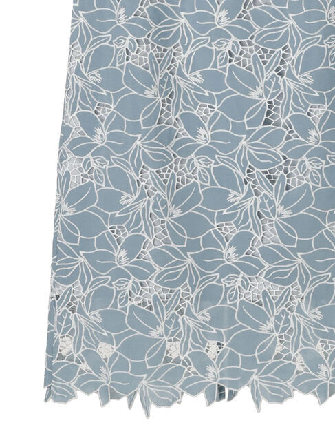 YECCA VECCA「配色レースロングナロースカート」|スカート|