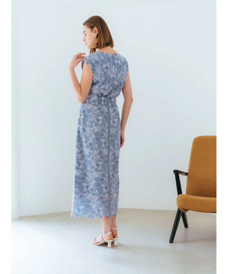 YECCA VECCA「配色レースロングナロースカート」|スカート|